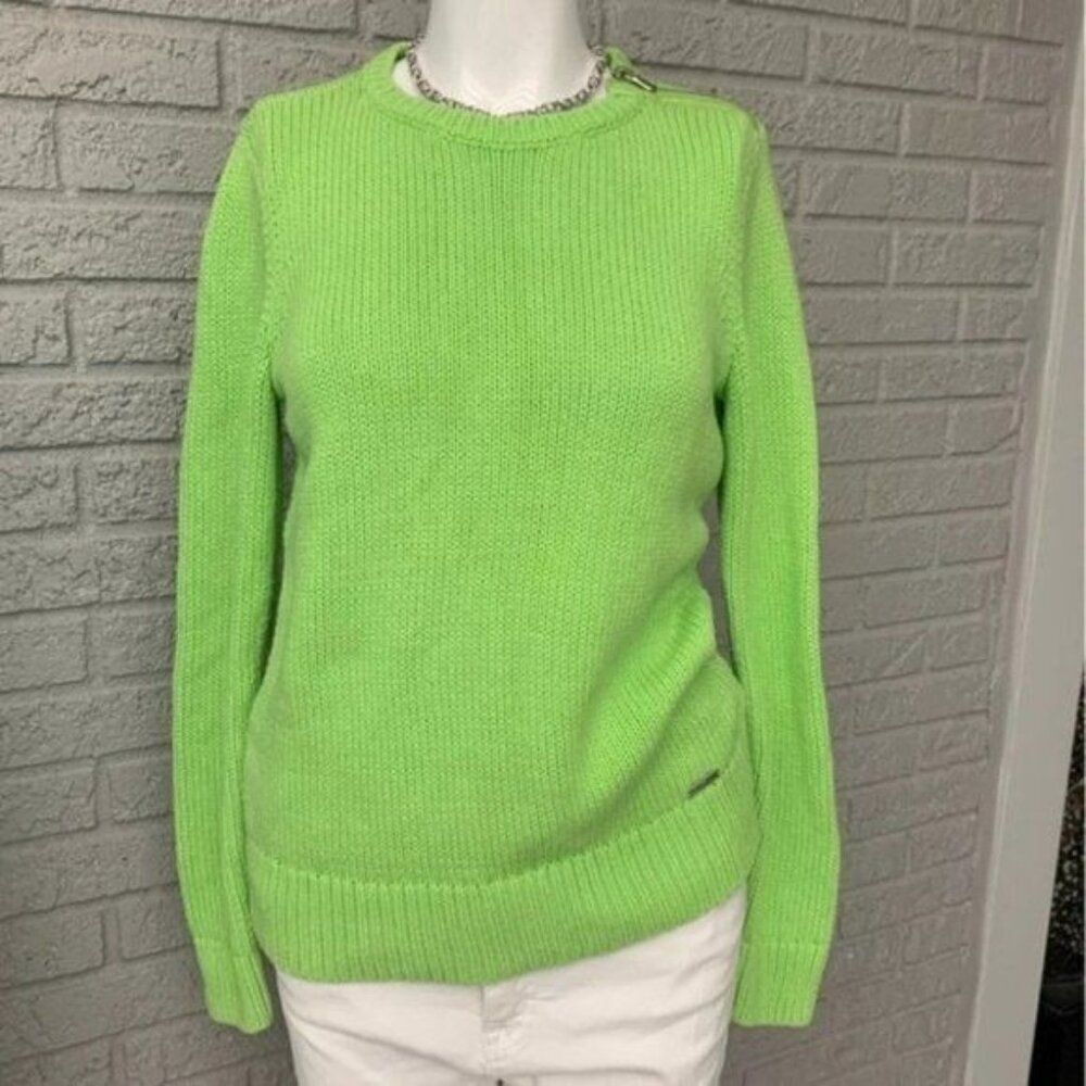 Ralph Lauren Active Women Green Long Sleeve Sweater Size M - Picture 2 of 8